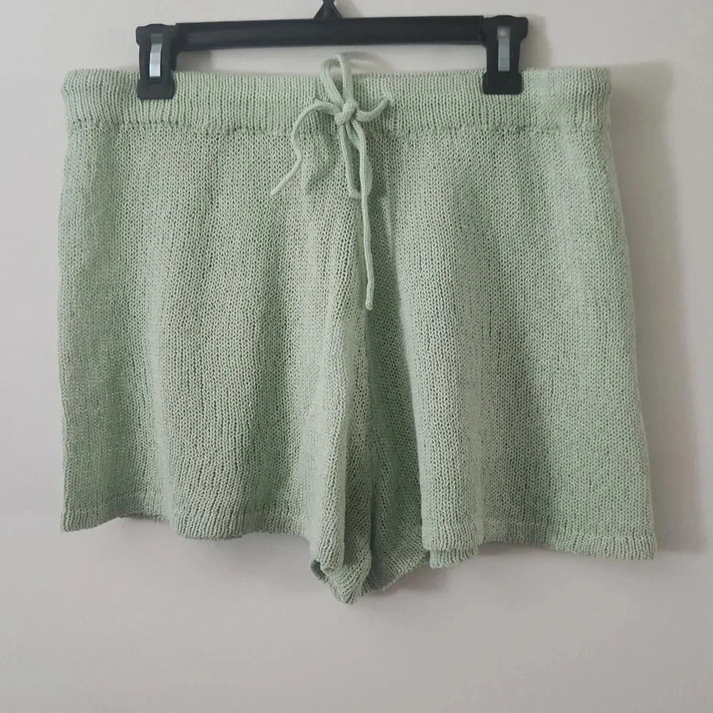 Misa Los Angeles Knit shorts mint green size extra large